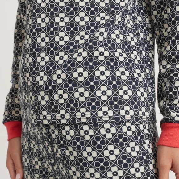 Top only:  Marine layer Double Knit Henley in Navy/Cream.  *Bottoms not included - Picture 2 of 6